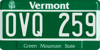 VT license plate OVQ259
