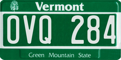 VT license plate OVQ284