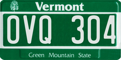 VT license plate OVQ304