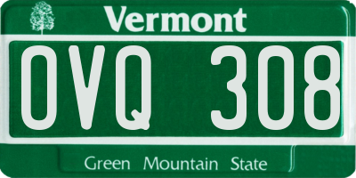 VT license plate OVQ308