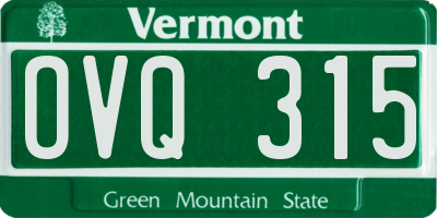 VT license plate OVQ315