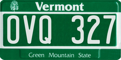 VT license plate OVQ327