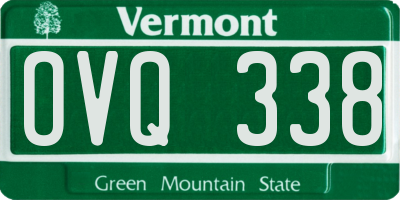 VT license plate OVQ338