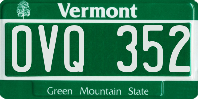 VT license plate OVQ352