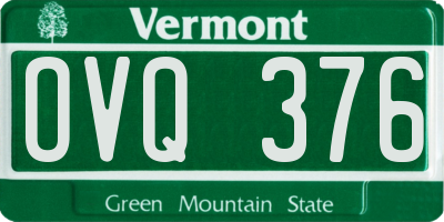VT license plate OVQ376