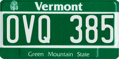 VT license plate OVQ385