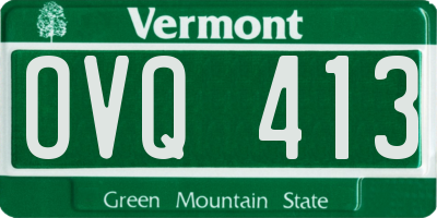 VT license plate OVQ413