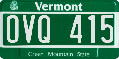 VT license plate OVQ415