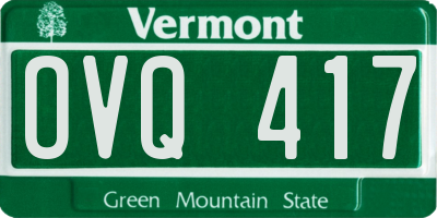 VT license plate OVQ417