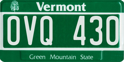 VT license plate OVQ430