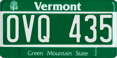 VT license plate OVQ435