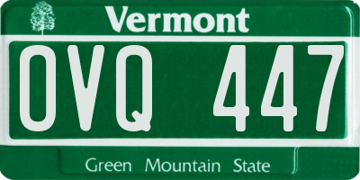 VT license plate OVQ447