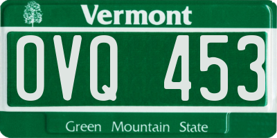 VT license plate OVQ453