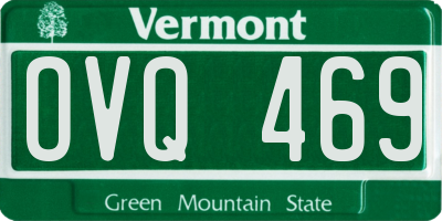 VT license plate OVQ469