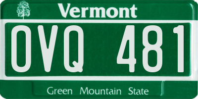 VT license plate OVQ481