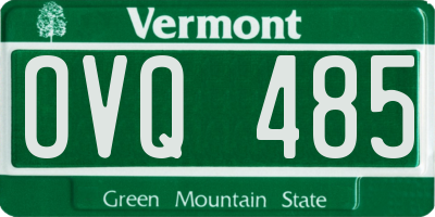 VT license plate OVQ485