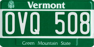 VT license plate OVQ508