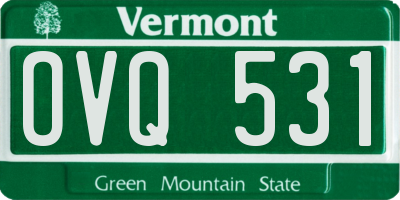 VT license plate OVQ531