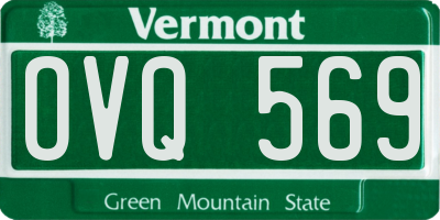 VT license plate OVQ569