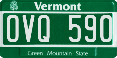 VT license plate OVQ590