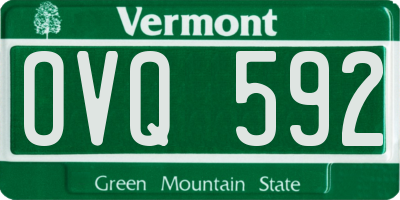 VT license plate OVQ592