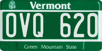 VT license plate OVQ620