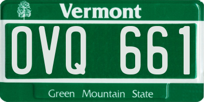 VT license plate OVQ661