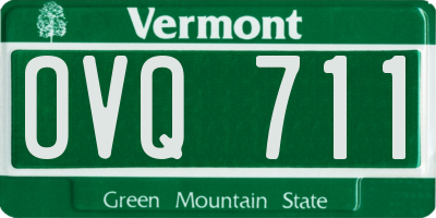 VT license plate OVQ711