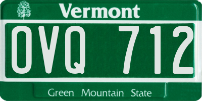 VT license plate OVQ712