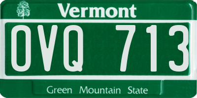 VT license plate OVQ713