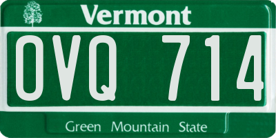 VT license plate OVQ714