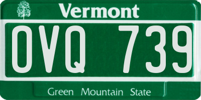VT license plate OVQ739