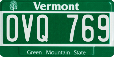 VT license plate OVQ769