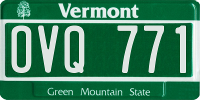 VT license plate OVQ771