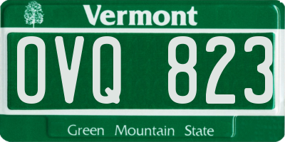 VT license plate OVQ823