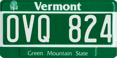 VT license plate OVQ824