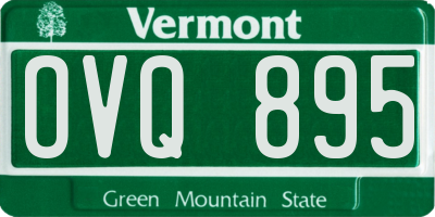 VT license plate OVQ895