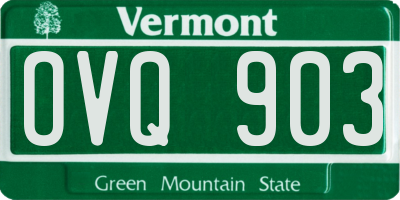 VT license plate OVQ903