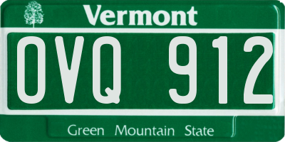 VT license plate OVQ912