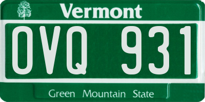 VT license plate OVQ931
