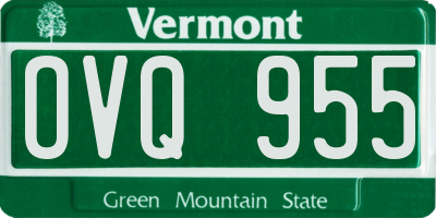 VT license plate OVQ955