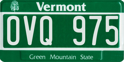 VT license plate OVQ975