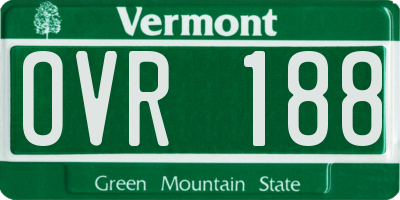 VT license plate OVR188