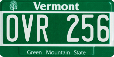 VT license plate OVR256