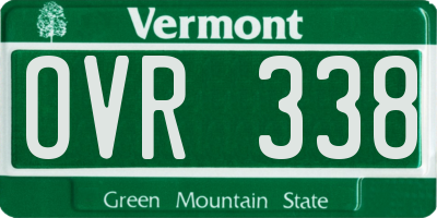 VT license plate OVR338