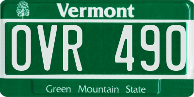 VT license plate OVR490