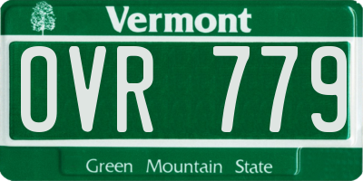 VT license plate OVR779