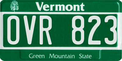 VT license plate OVR823