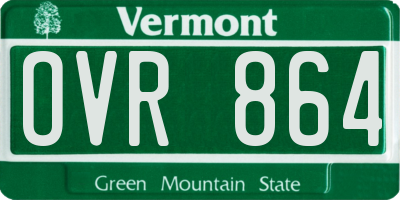 VT license plate OVR864