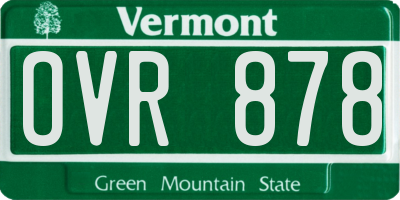 VT license plate OVR878